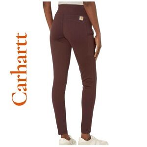 Carhartt Women's Brown FORCE FITTED LIGHTWEIGHT UTILITY LEGGING. Medium. NWT